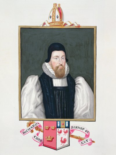 Portrait of Richard Cox, Bishop of Ely from 